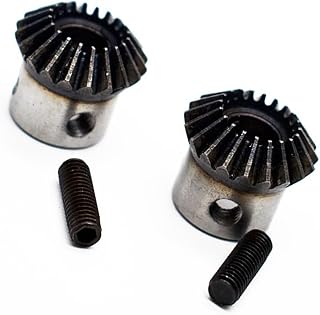 MObyat 2Piece 6mm 1:1 Bevel Gear 1 Modulus 15 Teeth With Inner Hole 6mm 90 Degree Drive Commutation Steel Gears Screw Hole M5