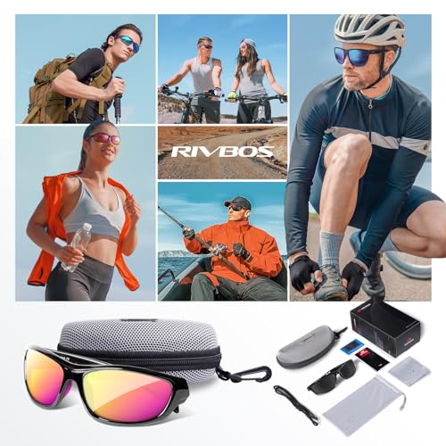 Image of RIVBOS Sunglasses for Men Women Polarized UV Protection Sports Fishing Driving Shades Cycling RB833
