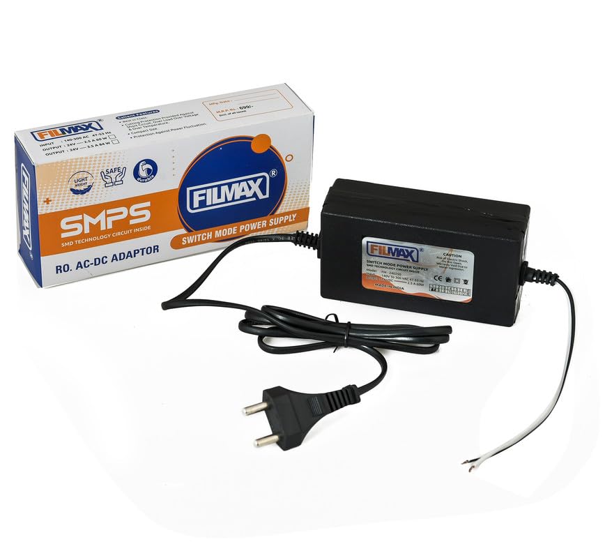 Image of RO Booster Pump Motor 100 GPD - Heavy Duty Diaphragm Motor with 24V DC 2 Amp SMPS Power Supply, 100% Copper Winding, Suitable for All Water Purifiers - Diaphragm Booster Pump