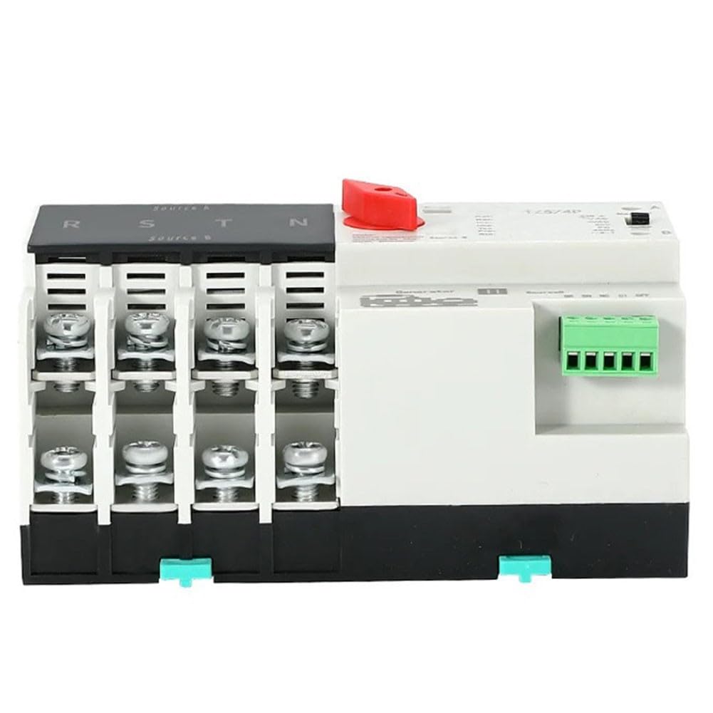 Interruttore automatico 4P, 230 V, 100 A, Dual Power Switch per scatole di distribuzione PZ30, manuale/automatico, alimentazione ininterrotta in millisecondi, per casa e ufficio, grigio