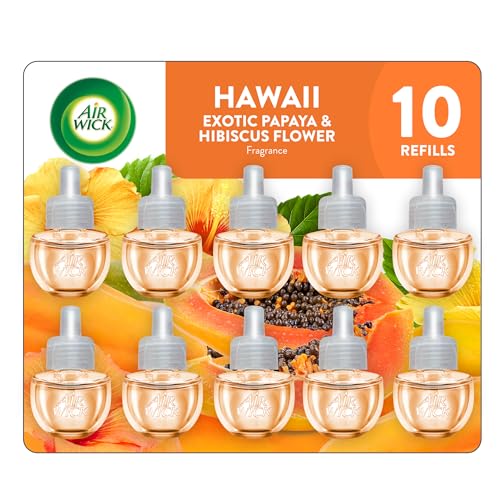 Air Wick Plug in Scented Oil Refill, 10ct, Hawaii, Air Freshener, Eco Friendly, Essential Oils
