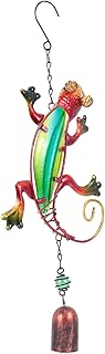Housoutil 1 Peça Ornamento Lagartixa Carrilhão De Vento Japonês Carrilhão De Vento De Metal Pingente De Vidro Decoração De Jardim De Metal Sapo Carrilhão De Vento Templo Sino De Vento