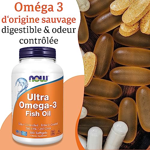 Now Foods, Ultra Omega-3, 500 EPA / 250 DHA, 180 Gélules, Testé en Laboratoire, Huile de Poisson, Sans Gluten, Sans OGM – Image 3