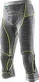 Gane meritocracia X-Bionic Calzoncillos apani Merino by xfast Flow Man UW Pants Medium, otoño/Invierno, Hombre, Color Black/Grey/Yellow, tamaño S/M
