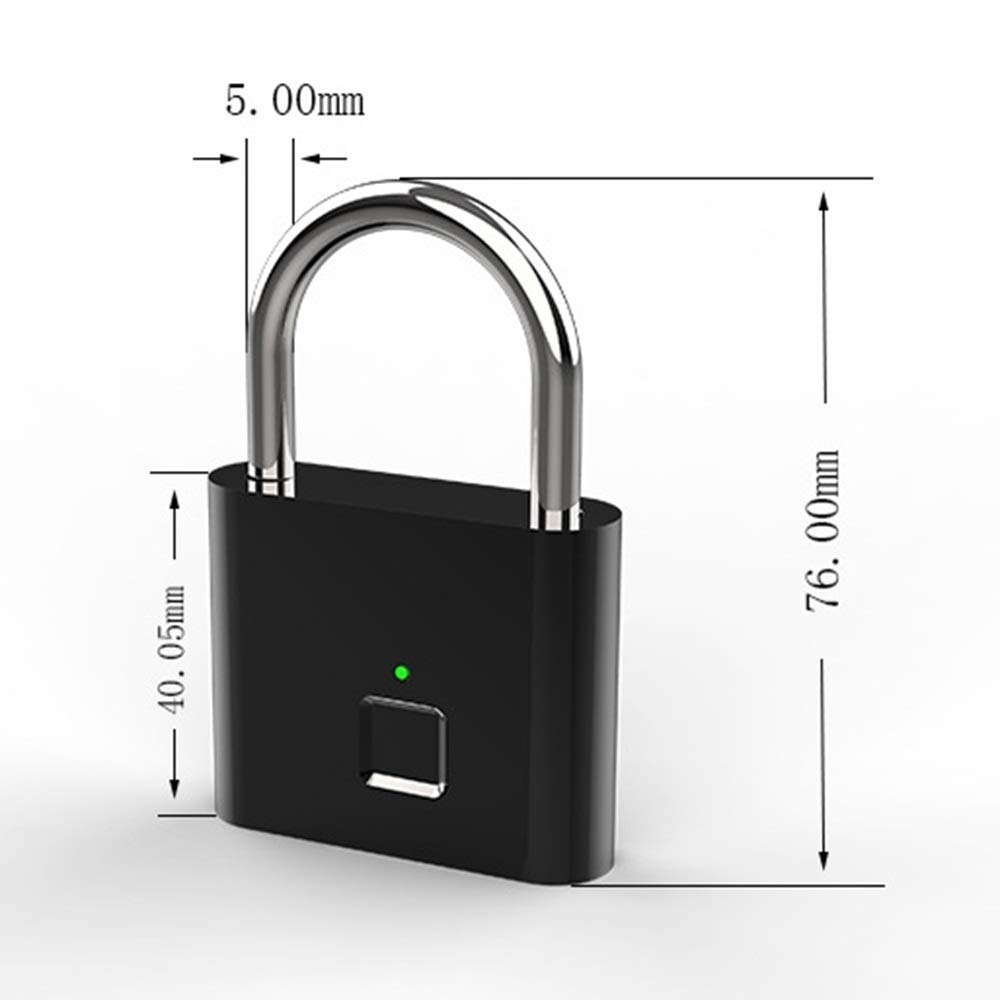 Nowa kłódka z czytnikiem linii papilarnych-inteligentna blokada Anti-Theft Keyless Biometryczna blokada bezpieczeństwa Ładowanie przez USB Idealna na siłownię Plecak na bagaż Szafka dla pracowników