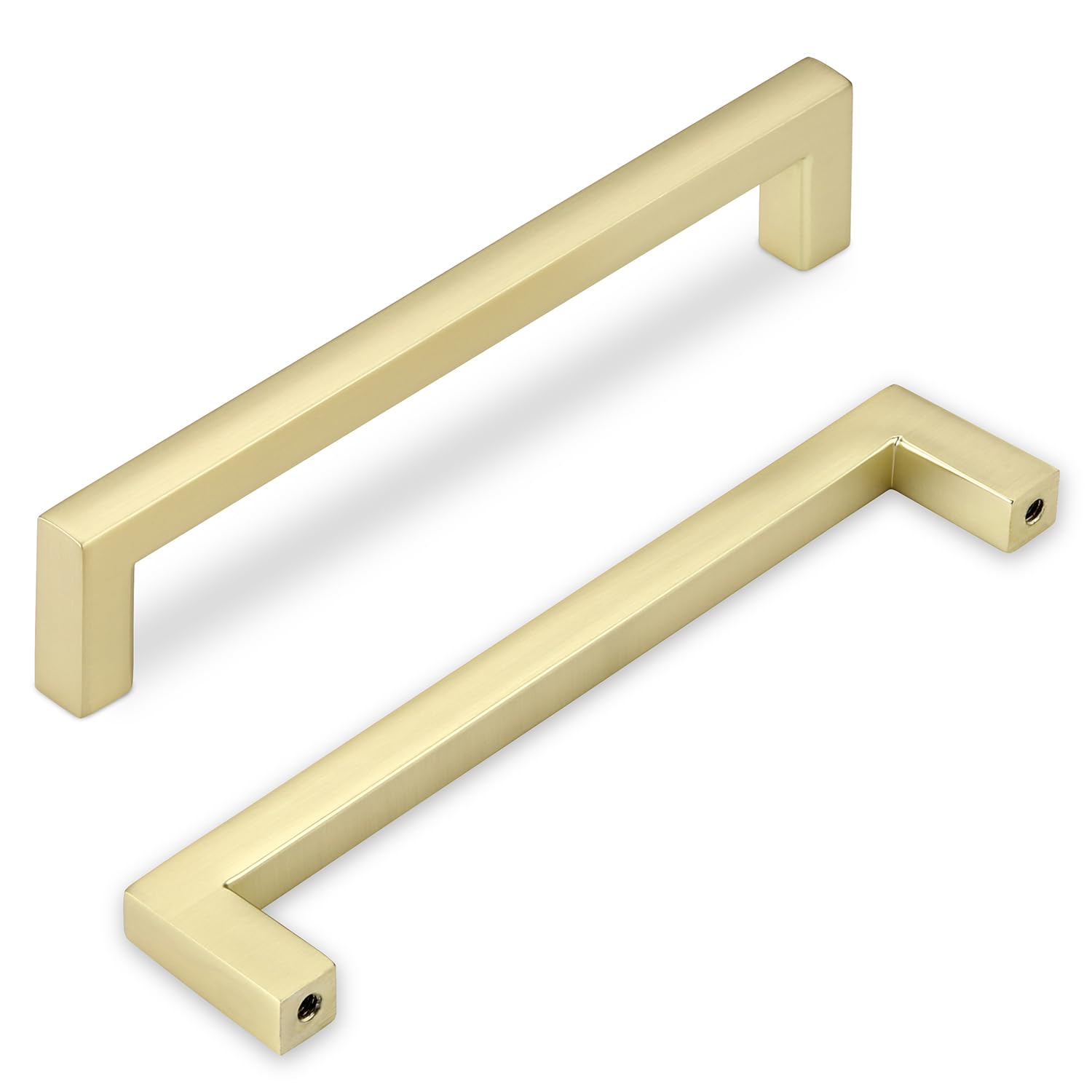 SYZOW 6 Stück möbelgriffe gold Schrankgriffe, Zinklegierung, 96mm Lochabstand, Küchenschränke, Möbelgriffe