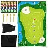 NAVESO Casual Golf Game Set, Golf Chipping Game Set, Golf Putting Training Game Mat, Golf Battle Game with 20 Grip Golf Balls, Chipping Mats for Indoor Outdoor Golf Training Aid Equipment