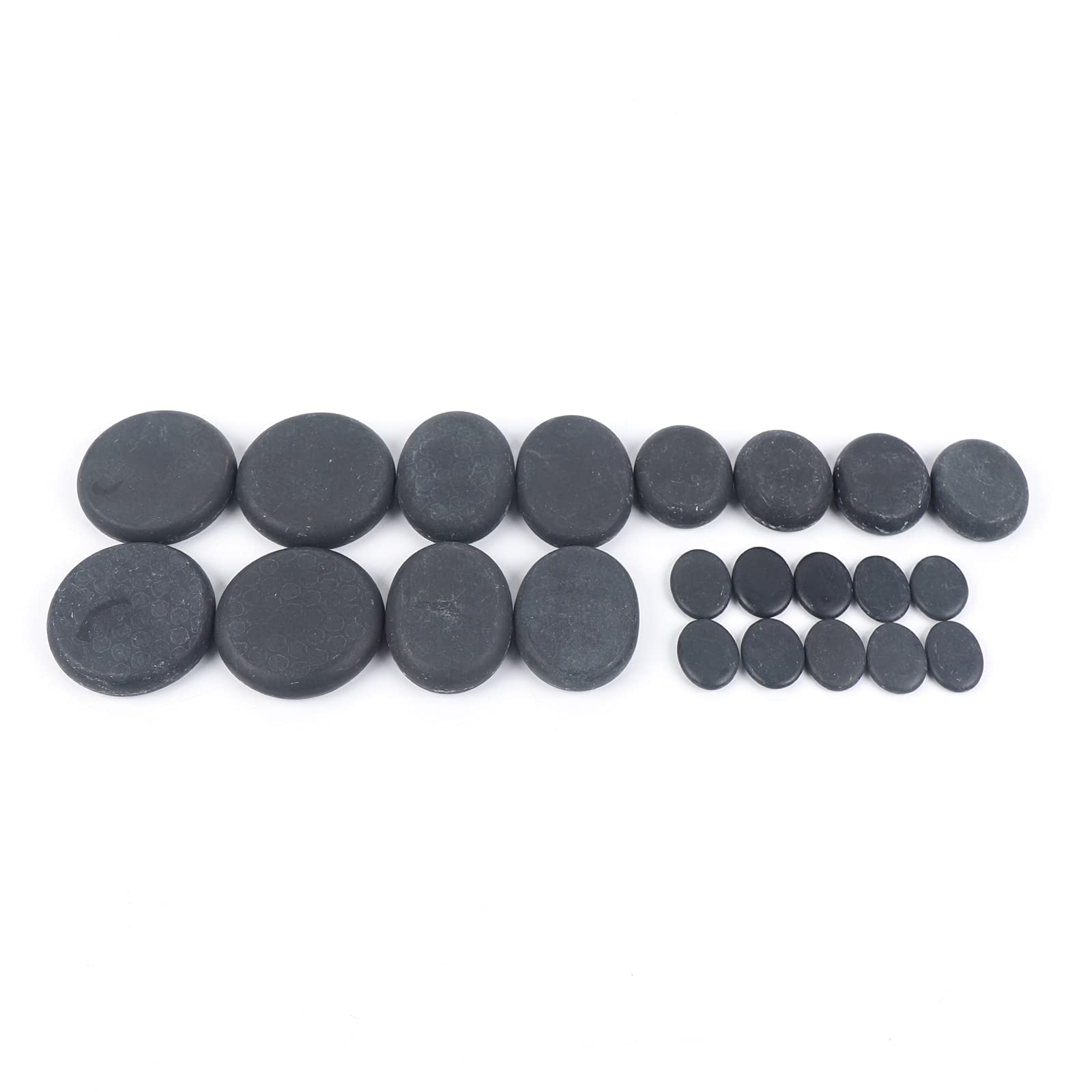 Juego de piedras de masaje para spa con piedras calientes de masaje con calentador, 60 ℃ ± 10 ℃, piedras de calor, dispositivo de spa 20 piezas