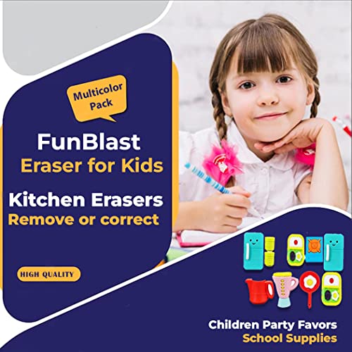 Image of FunBlast Eraser for Kids - Kitchen Set Theme Erasers Set for Kids, Stationary Kit for Kid, Rubber for Girls, Kawaii Eraser, Fancy Erasers for Birthday Return Gift (6)