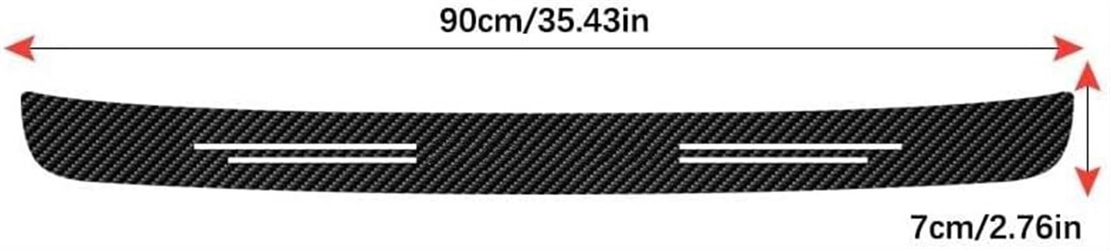 Tira Protectora de Parachoques Protector de Maletero Trasero Coche, Adhesivo Fibra Carbono para umbral Puerta, para Subaru para Outback