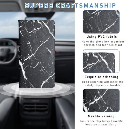 image for Ziciner Car Registration and Insurance Holder, Auto Card Document Glov