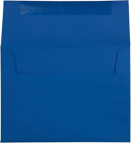 Miniatura 2 de JAM PAPER Sobres de invitación A6 Premium - 4 34 x 6 12 - Azul Presidencial - Paquete de 50
