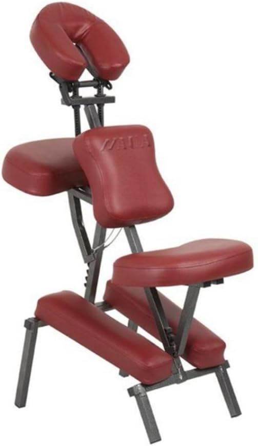 SalonTable Massage Chair Professional Portable Folding Stool Comfort Thick Foam Tattoo Spa Chair with Carry Bag Red