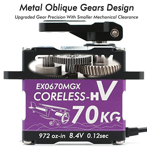 Sincecam 70Kg Rc Servo 8.4V High Torque Coreless Servo 180° High Speed Servo Ip67 Waterproof Compatible With Sr/Ssr/Sur/Sfr Metal Oblique Gear All Aluminum Case For 1/10 1/12 Rc Car #TOP2