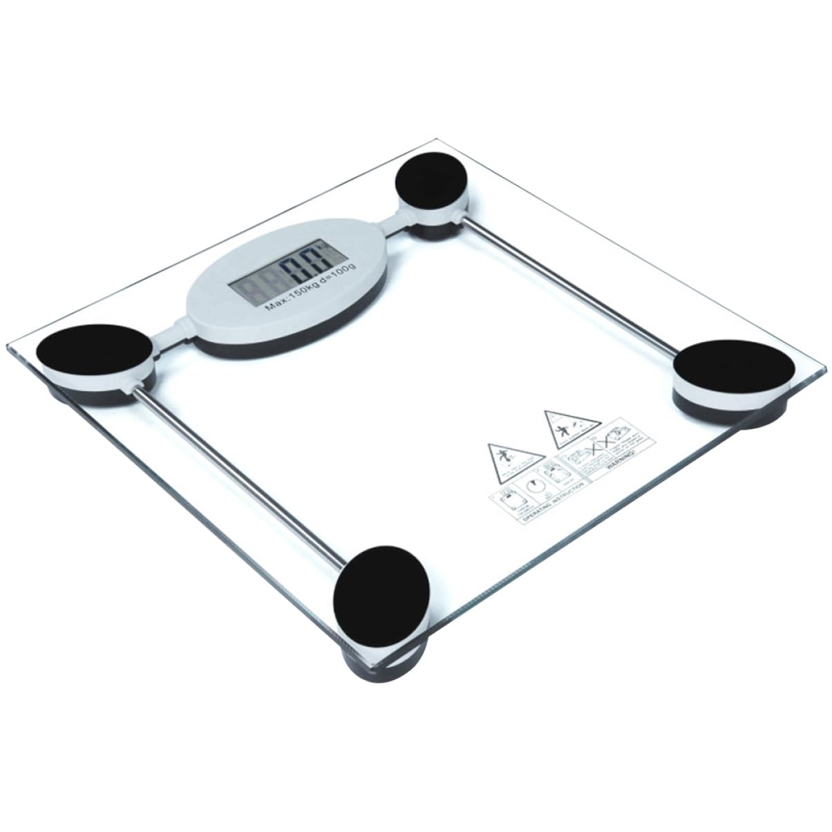 Báscula de Baño Digital de Vidrio con Pantalla Táctil Electrónica Portátil de Sensor de Alta Precisión para Peso Corporal