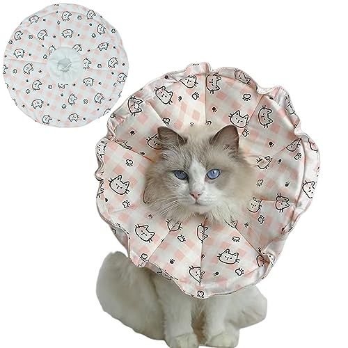 Weiche Halskrause Für Katzen - Donut-Design, Verstellbar 17-27cm Halsumfang