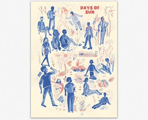 Affiche d'art Riso Days of Sun Wallbuddy 30x40 cm