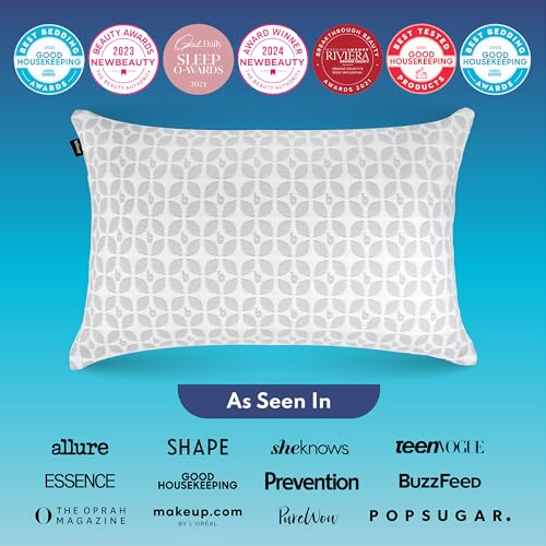 Image of BLISSY 100% Adjustable Memory Foam Pillow with Cooling Technology (Queen Size) - Oeko-TEX & CertiPUR-US - Cooling Memory Foam Neck & Body Bed Pillow for Stomach, Side & Back Sleeping (Classic White)