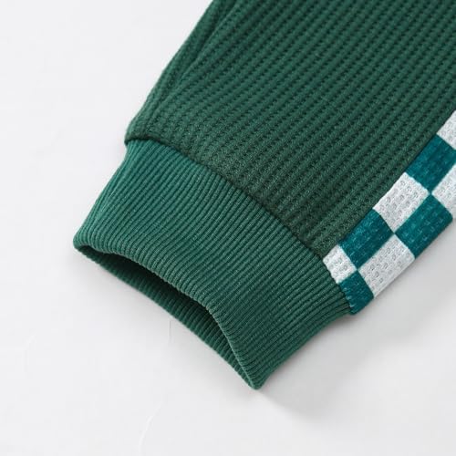 Image of Kid Toddler Boy Clothes Color Block Sweatshirt and Casual Pants 2Pcs Boys Fall Winter Outfits 1-5T