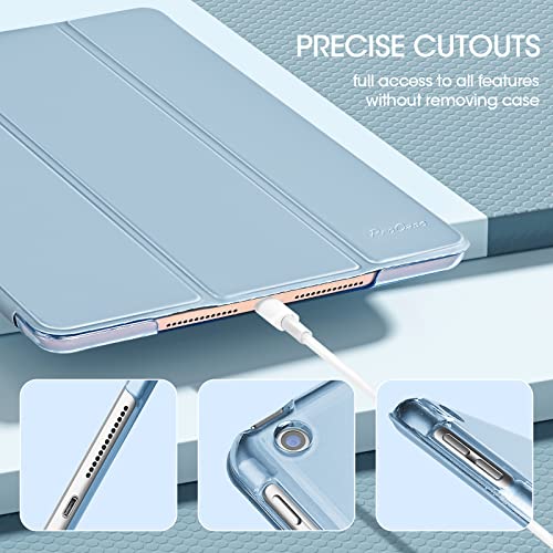 Image of ProCase for iPad 9th / 8th / 7th Generation Case 10.2 Inch (2021 /2020 /2019 Release), 10.2 iPad Case 9th / 8th / 7th Gen Cover, Slim Smart Cover with Translucent Hard Shell Back -SkyBlue