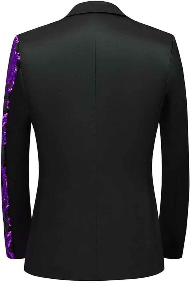 Men's Suit Blazer Patchwork Stage Party Nightclub Bar Jacket