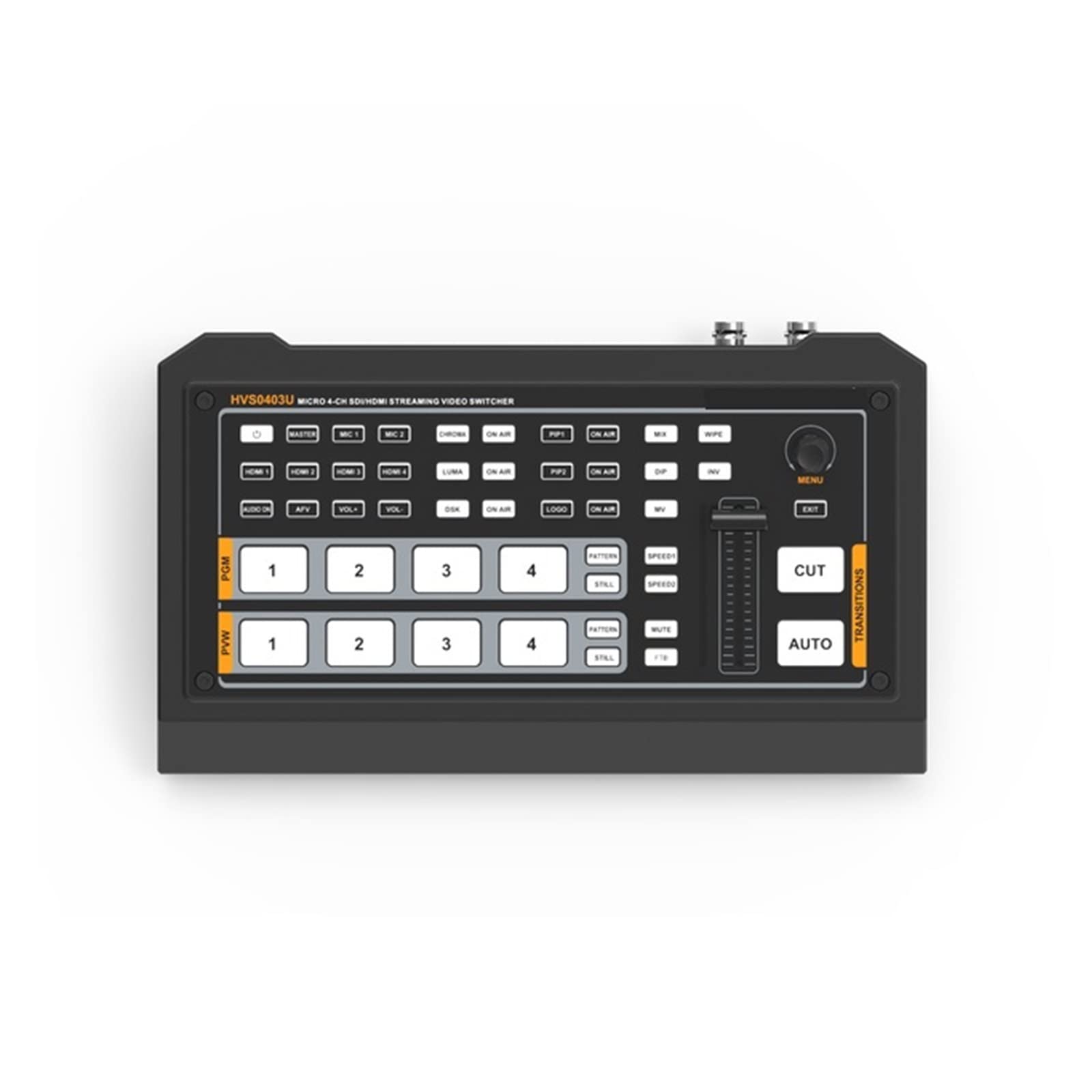 CUDTAPI HVS0402U HVS0403U PVS0403U Video Switcher Mixer 2 Channel SDI 4 Inputs PGM Output(HVS0403U)