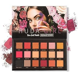 HUDA GIRL Beauty Rose Gold Eyeshadow Palette(18 Shades in 1 Kit with Mirror)