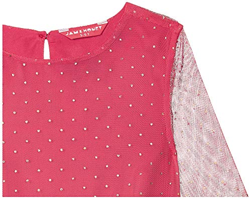 Image of Amazon Brand - Jam & Honey Girls Knee-Length Dress (AVIPG-DR07 Fushia 3-6 Months Fushia Purple 3 Months-6 Months)