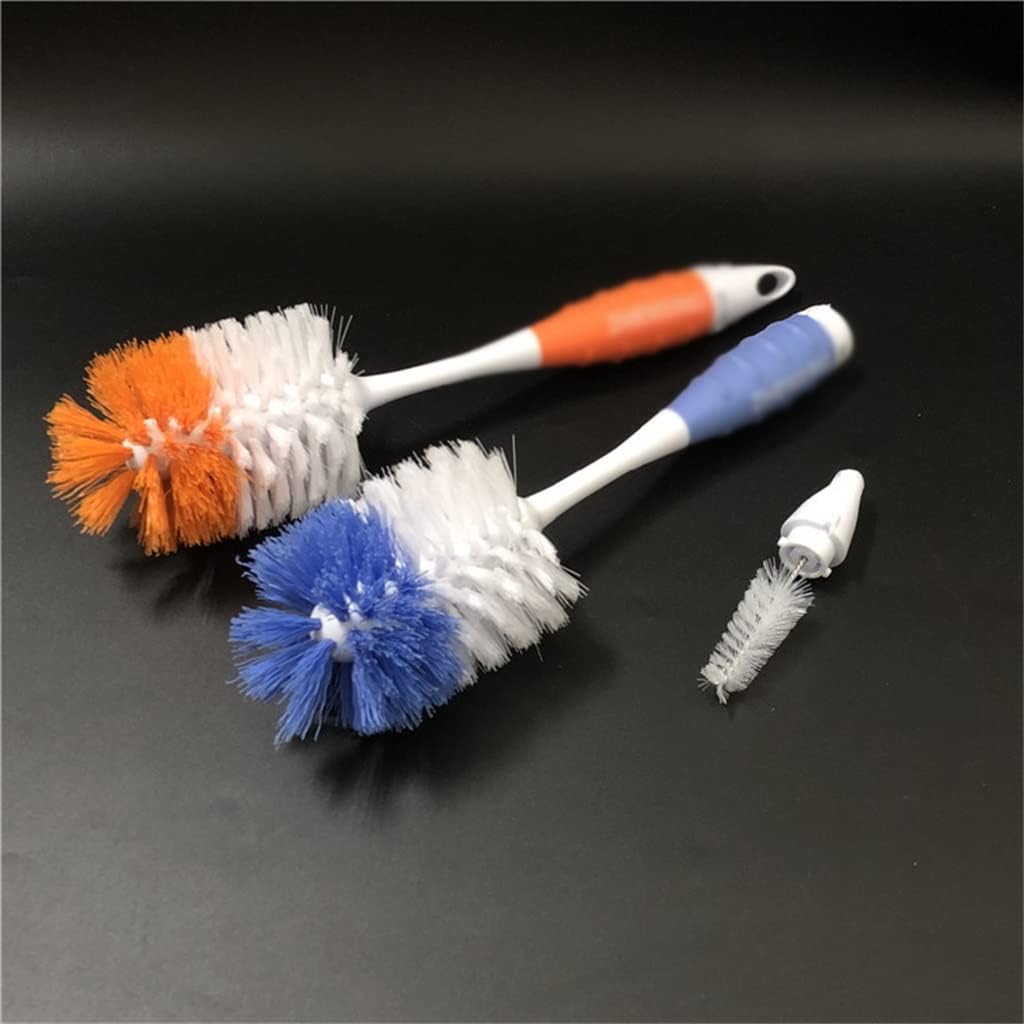 Bottle Brushes for Cleaning Milk Feed Nipple Pacifier Nozzle Spout Tube Brush Sets(Blue)