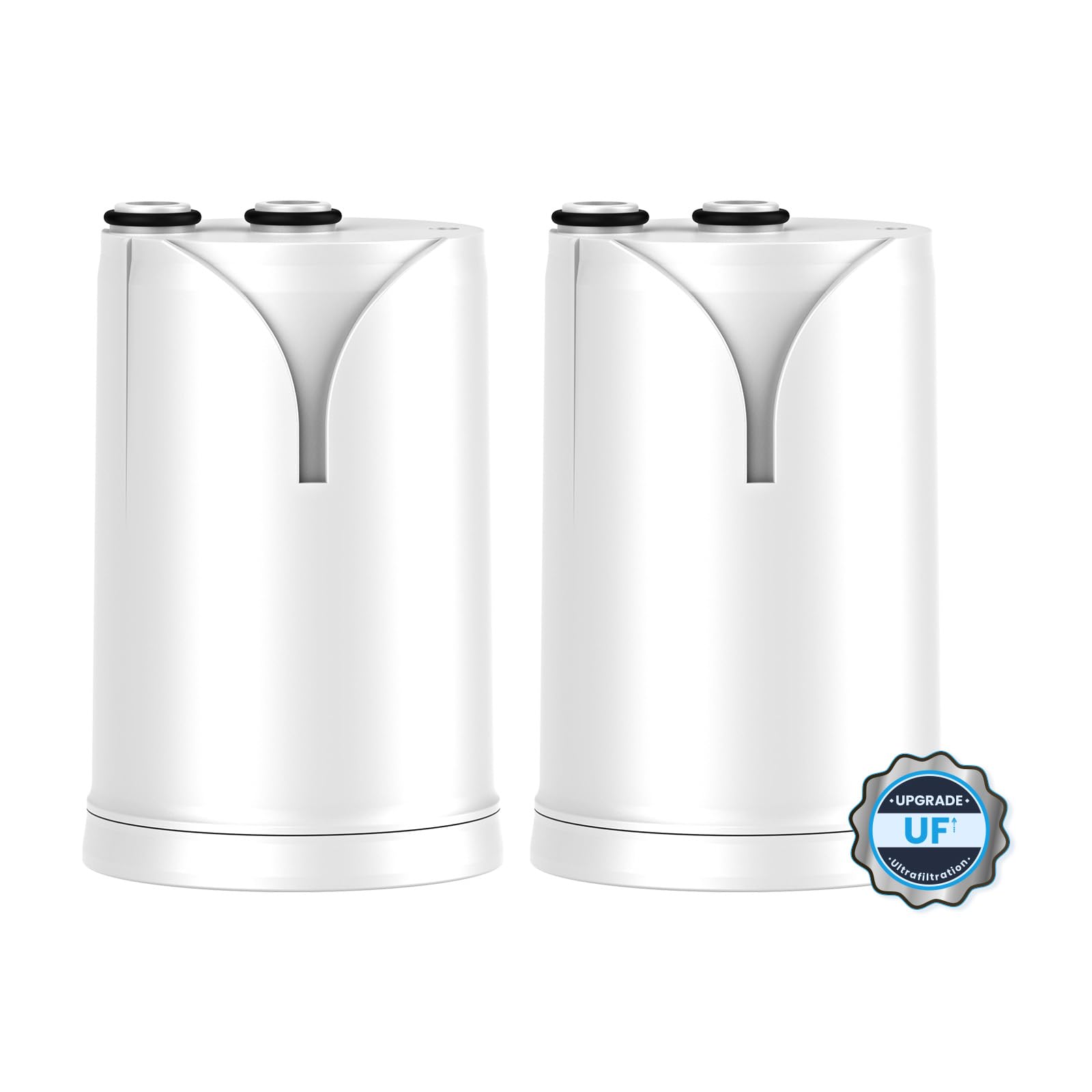 GLACIER FRESH Ultrafiltrazione Filtro acqua rubinetto ON TAP V-MF (600L), compatibile con Brita On Tap Pro V-MF, V, 5 Stadi-Riduce 99% batteri, PFAS, metalli, cloro e particelle 0,01 µm (2 pezzi)