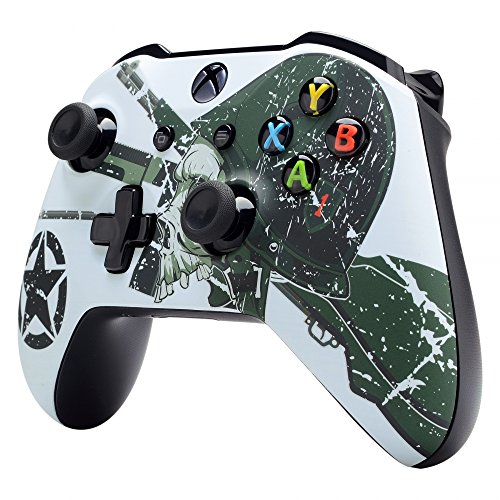 Extremerate Wii Us Army Skull Faceplate Cover, Soft Touch Front Housing Shell Case, Comfortable Soft Grip Replacement Kit For Xbox One S & Xbox One X Controller - Controller Not Included #TOP4
