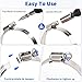 Hose Clamp 5 Inch, 10 Pack Stainless Steel Hose Clamps for 4 to 5 Inch Hose Pipe, Large Adjustable Worm Gear Duct Clamps Assortment Kit for Automotive, Dryer Vent, Plumbing, Mechanical