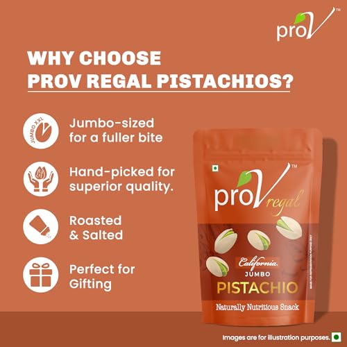 Image of ProV Regal - California Pistachios 200g | Jumbo Pistachios | Sourced from California | Lightly Roasted and Salted | Crunchy and Tasty | Crack open protein snack