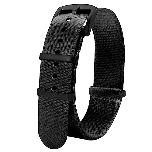 TStrap - TStrap NATO Watch Strap Nylon - Black Soft Watch Band for Men Womem Replacement with Black Clasp - Bracelet de Montre Pour Homme - 18mm 20mm 22mm 24mm - -29%