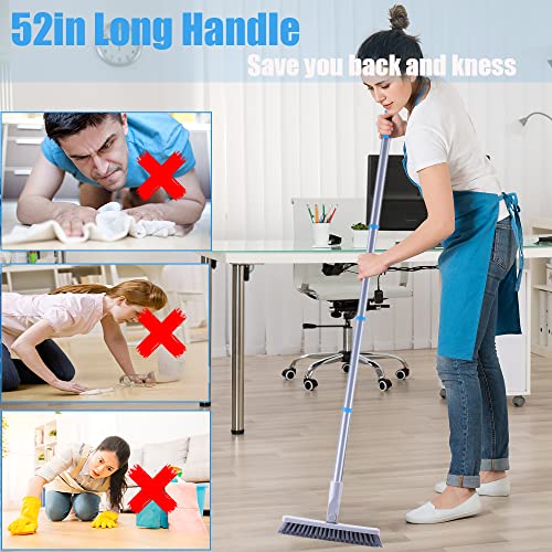 Yonill Grout Brush With Long Handle For Tile Floors, 52" V Shape Stiff Bristles Grout Scrub Cleaner Brush, Swivel Floor Grout Scrubber Brush For Cleaning Shower, Kitchen, Baseboards And Corners #TOP5