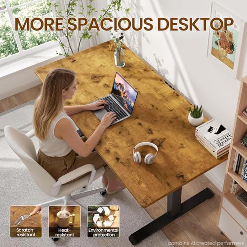 Electric standing desk adjustable