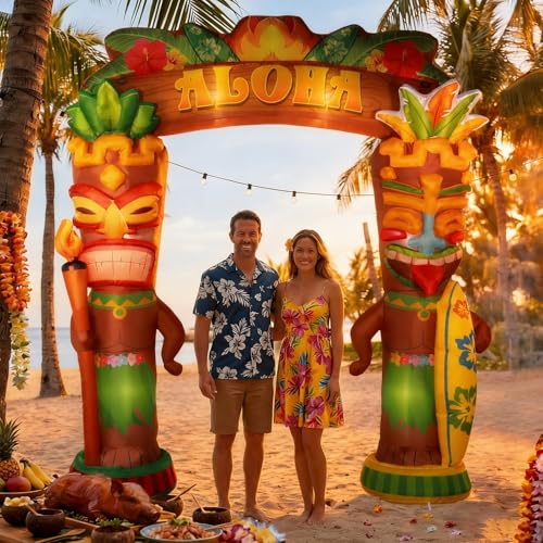 10Ft Hawaiian Tiki Inflatables Luau Party Inflatable Decor Tiki Inflatable