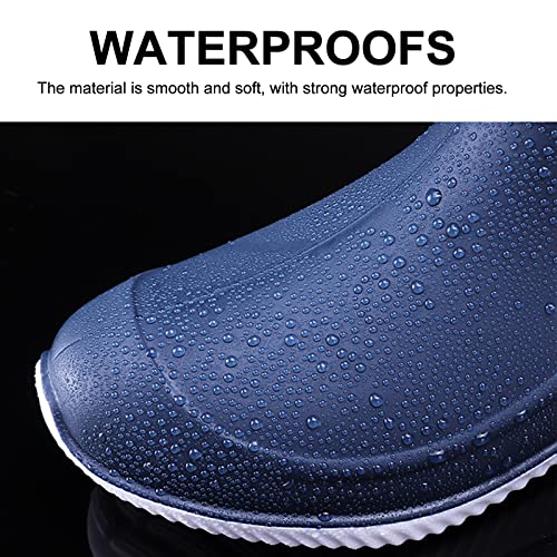 Mens Rain Boots Slip On Non-Slip Rubber Waterproof Ankle Boots Rain Shoes2
