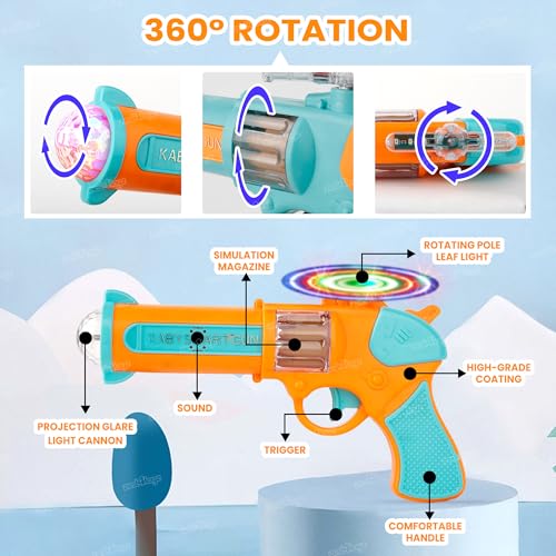 Image of Zest 4 Toyz Kids Sound and Light Gun Toy Simulation Gun Music Pistol Colorful Projection Toys Kids Gift