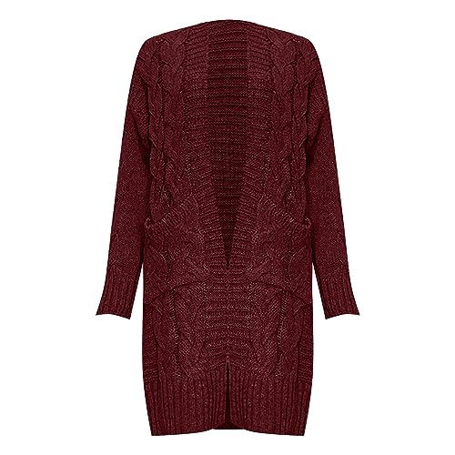 Sweaters for Women plus Size 4x Women's Autumn And Winter New Casual Fashion Loose Long Sleeve Solid Sweater Coat Cardigans for Women - Afbeelding 3