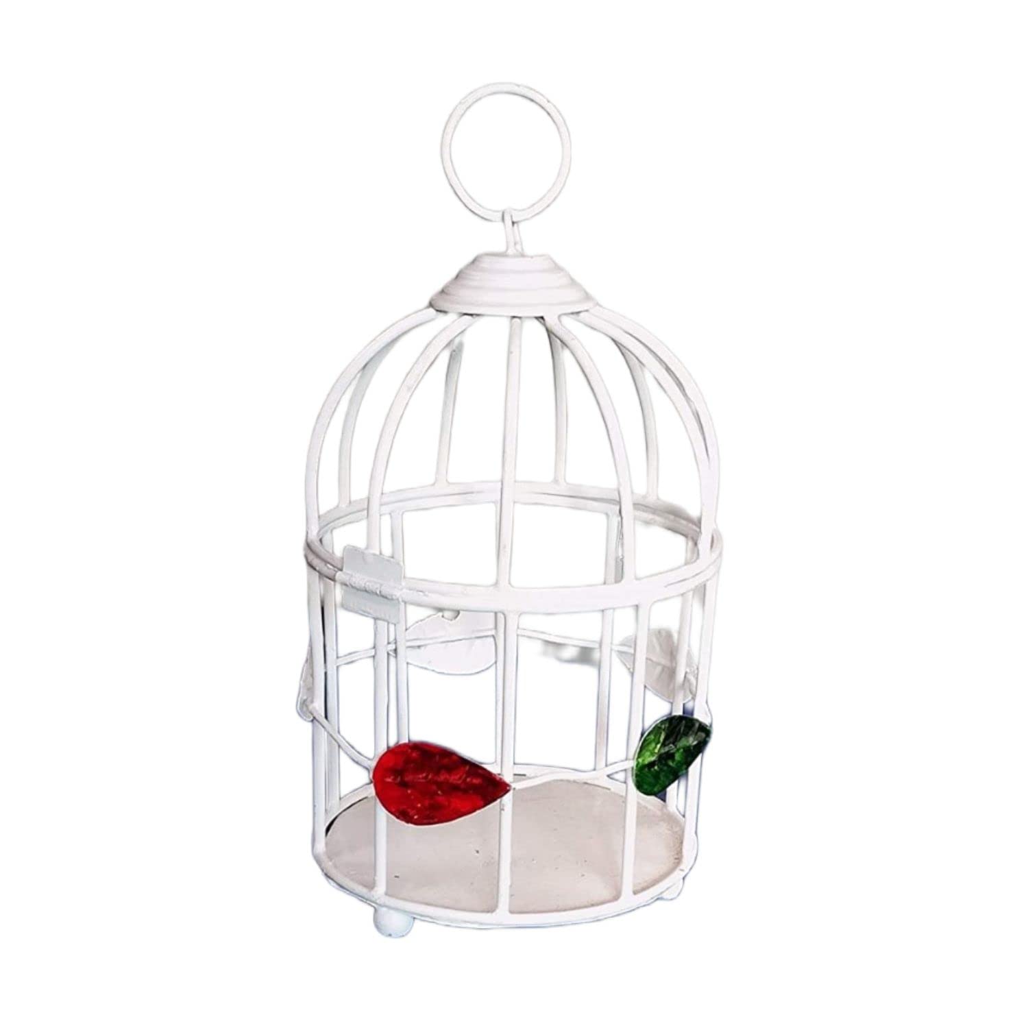 Siraaj&Sons Metal Bird Cage, Balcony Planter Cage, Tealight Candle Holder Cage, Expression Cage -White/Green Small (B091W2WHRP) Amazon Price History, Amazon Price Tracker