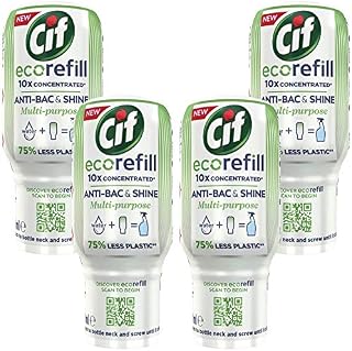 Cif Antibac & Shine Ecorefill 99.9% Germ Kill Multipurpose Disinfectant Cleaner 70ml(Pack of 4x 70ml)