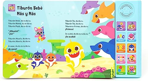 Pinkfong PFNSB013 Baby Shark English Spanish Bilingual Learning Songs Sound Book L Bilingual Children'S Sound Books L Interactive Learning Books thumb #7