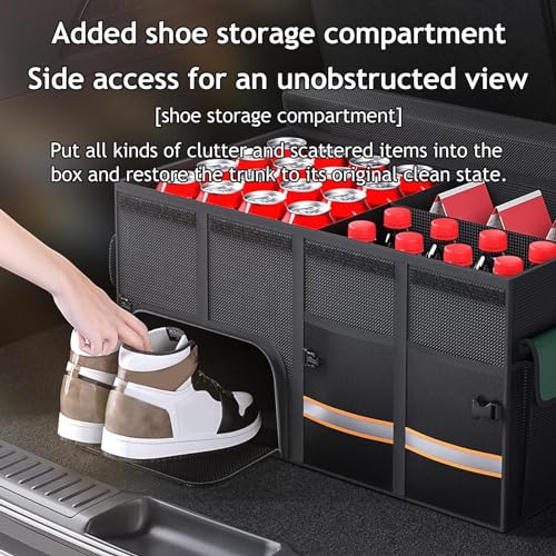 Boîte de rangement pliable de voiture avec compartiment aliments chauds et poignées