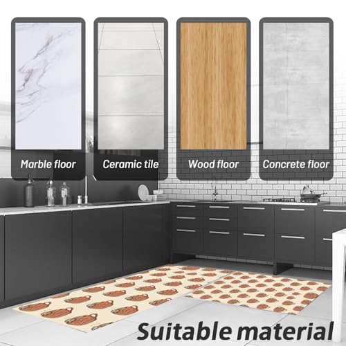 Alfombra de cocina lavable de 2 piezas para proteger suelos con comodidad 4