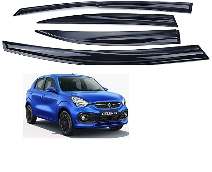 Image of Premium Non-Breakable Car Window Door Visor /Rain Guard /Wind Deflector Compatible for (Maruti Celerio 2021)