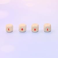 Vista 4 de Shapenty Cubos de dados de madera con esquinas redondas en blanco para juegos de mesa en el aula, calcomanías de bricolaje, conteo de matemáticas