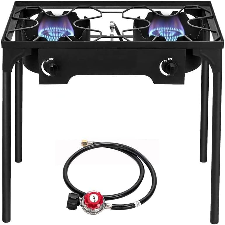 Double Burner Outdoor Propane with Stand
