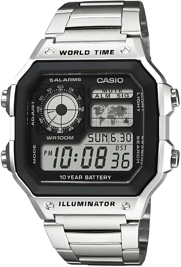 Casio Men's Digital Dial Stainless Steel