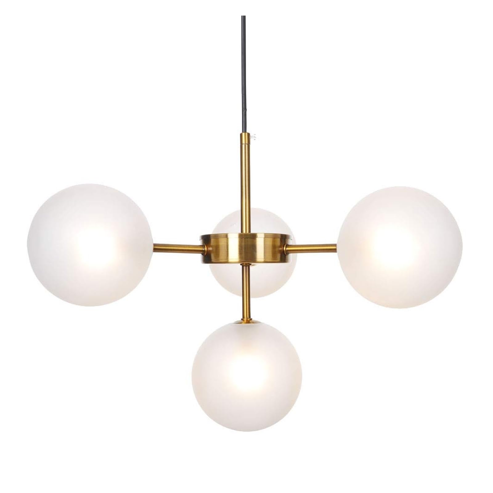 LYMSXAZOU Chandelier Glass Globe Chandeliers-Modern Kitchen Island Ceiling Light Fixture Bedroom Study Hanging Lighting Device (Color : Bronze)
